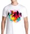 เสื้อยืดคอวีสกรีนสีคมชัด แนวอาร์ตเวิร์ค